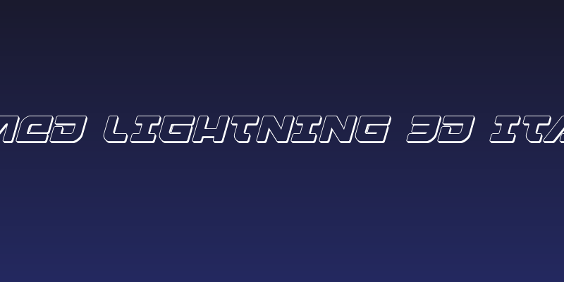 Armed Lightning 3D Italic Social Header