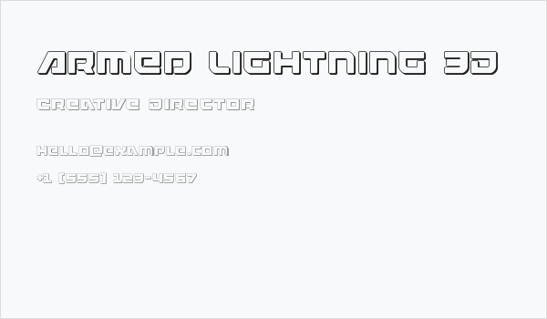 Armed Lightning 3D Business Card