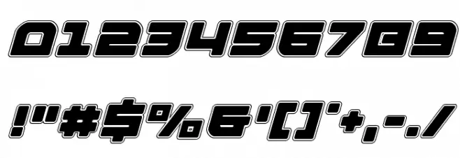 Armed Lightning Academy Italic Font OTHER CHARS