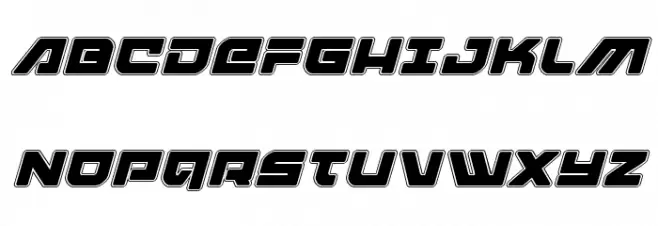 Armed Lightning Academy Italic Font Litere mari