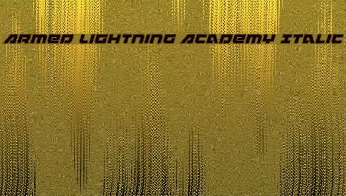 Armed Lightning Academy Italic Example 1