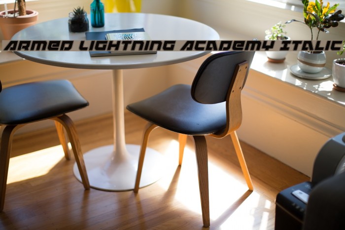 Armed Lightning Academy Italic Example 2