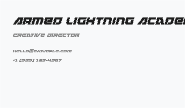 Armed Lightning Academy Italic Business Card