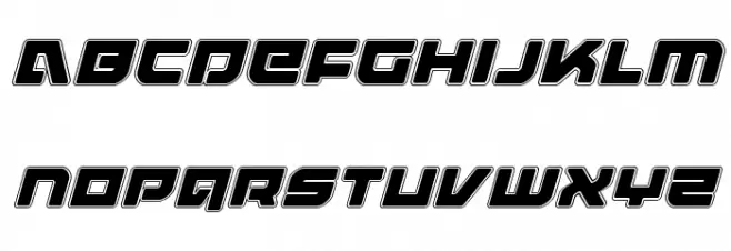 Armed Lightning Academy Italic फ़ॉन्ट लोअरकेस