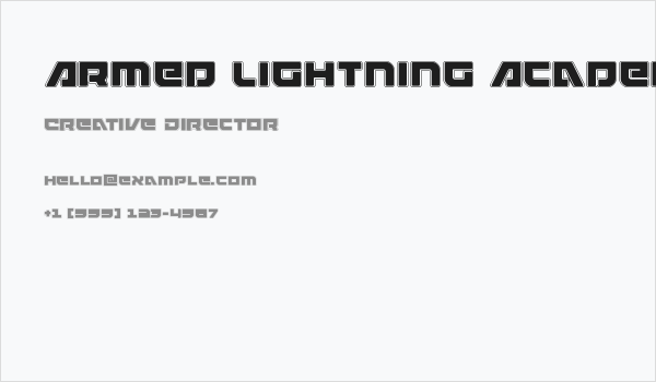 Armed Lightning Academy Business Card