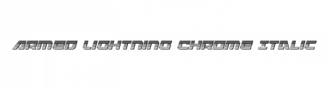 Armed Lightning Chrome Italic  Frei Schriftart Herunterladen