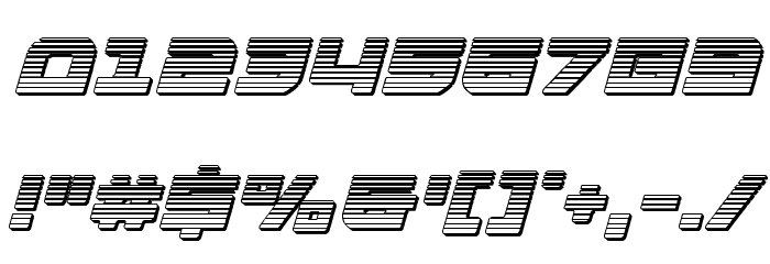 Armed Lightning Chrome Italic Font OTHER CHARS
