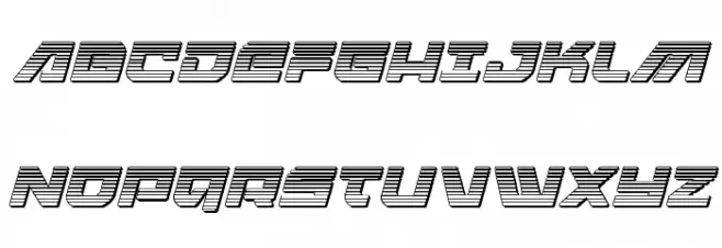 Armed Lightning Chrome Italic Schriftart Groß
