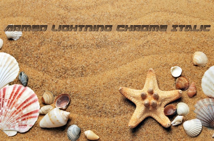 Armed Lightning Chrome Italic Font examples