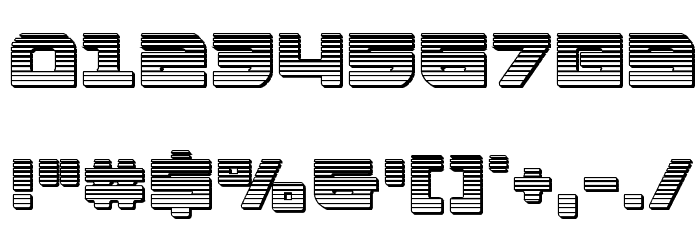 Armed Lightning Chrome Font OTHER CHARS