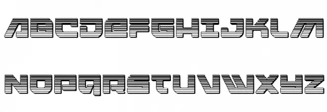 Armed Lightning Chrome Schriftart Groß