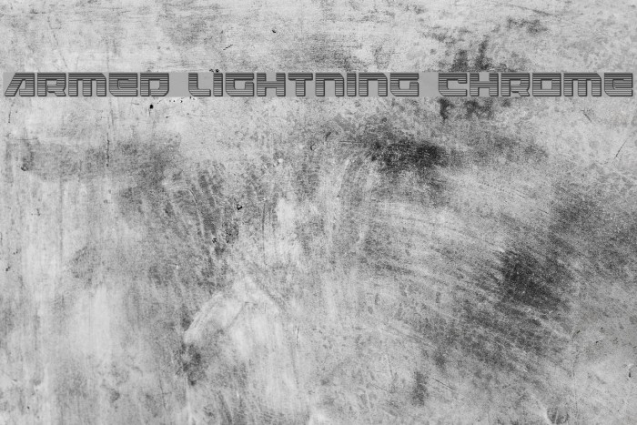 Armed Lightning Chrome Font examples