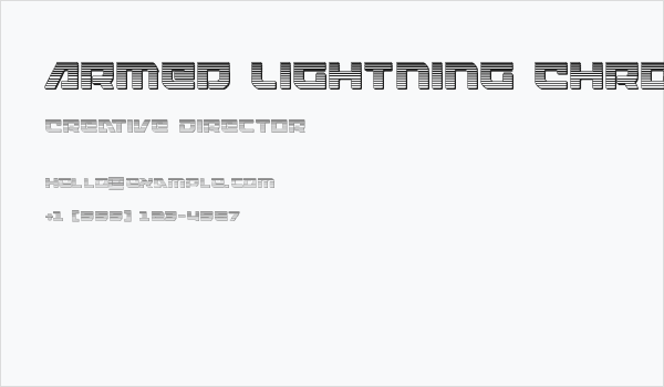 Armed Lightning Chrome Business Card