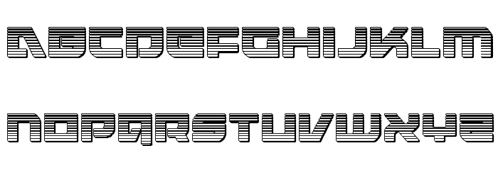 Armed Lightning Chrome Font LOWERCASE