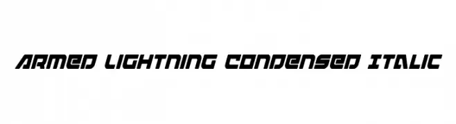 Armed Lightning Condensed Italic  font caratteri gratis