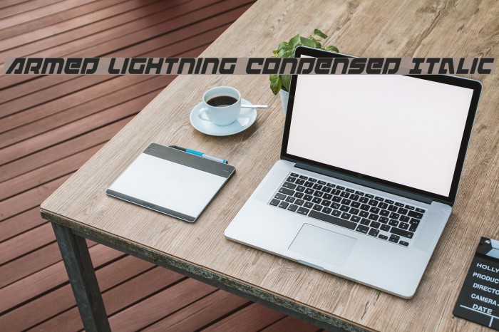 Armed Lightning Condensed Italic Example 2