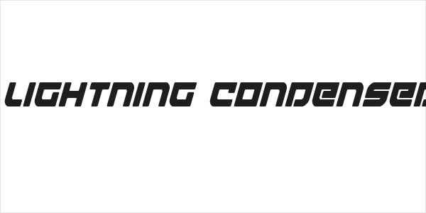 Armed Lightning Condensed Italic Logo