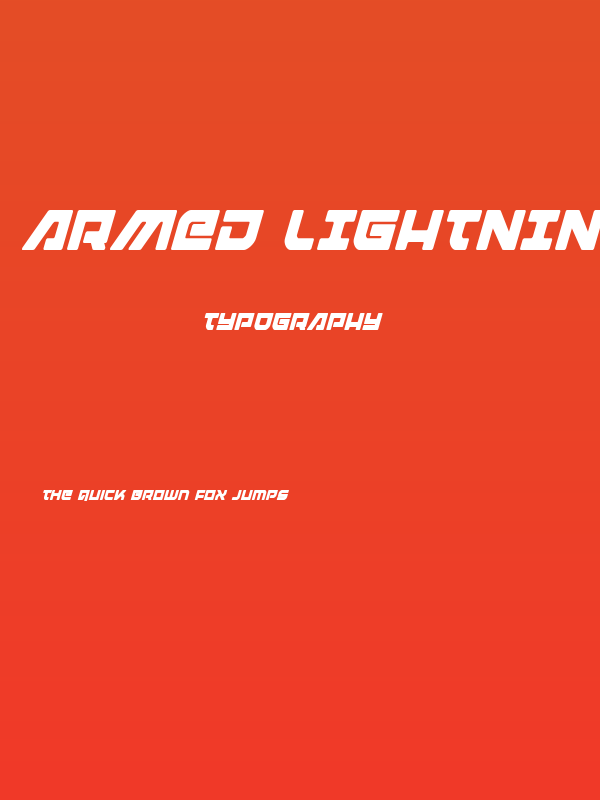 Armed Lightning Condensed Italic Poster