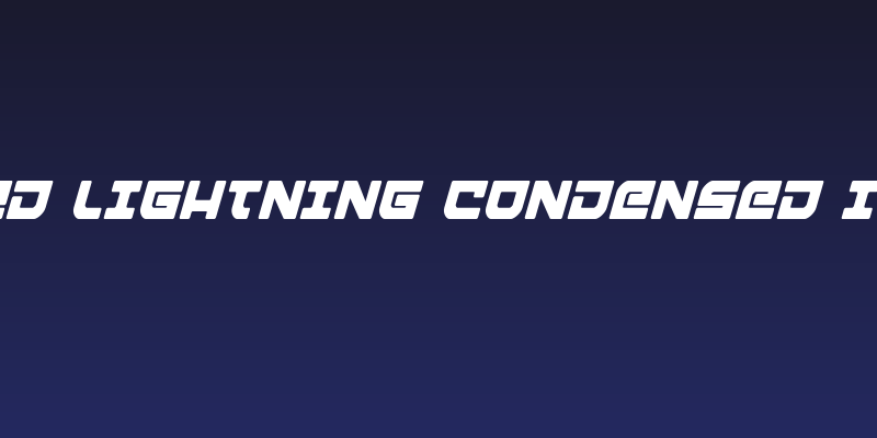 Armed Lightning Condensed Italic Social Header