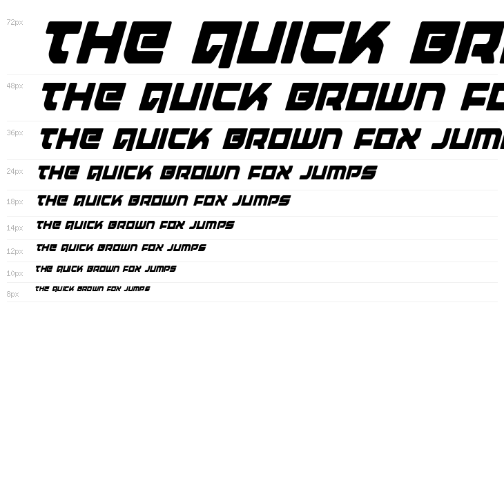 Armed Lightning Condensed Italic Waterfall