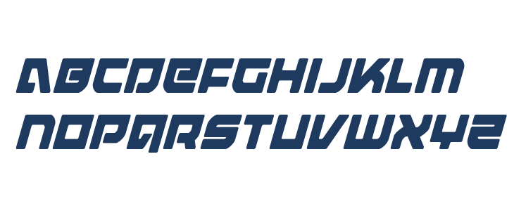 Armed Lightning Condensed Italic Lowercase