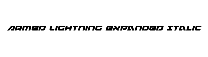 Armed Lightning Expanded Italic Schriftart