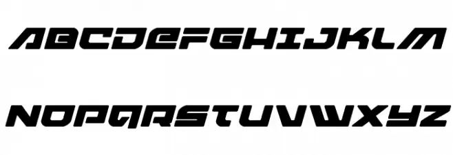 Armed Lightning Expanded Italic Font Litere mari