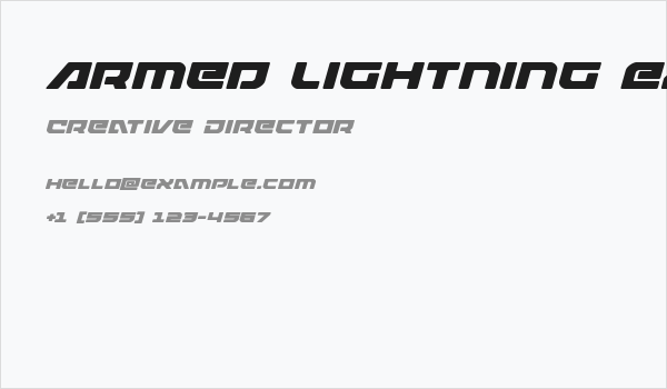 Armed Lightning Expanded Italic Business Card
