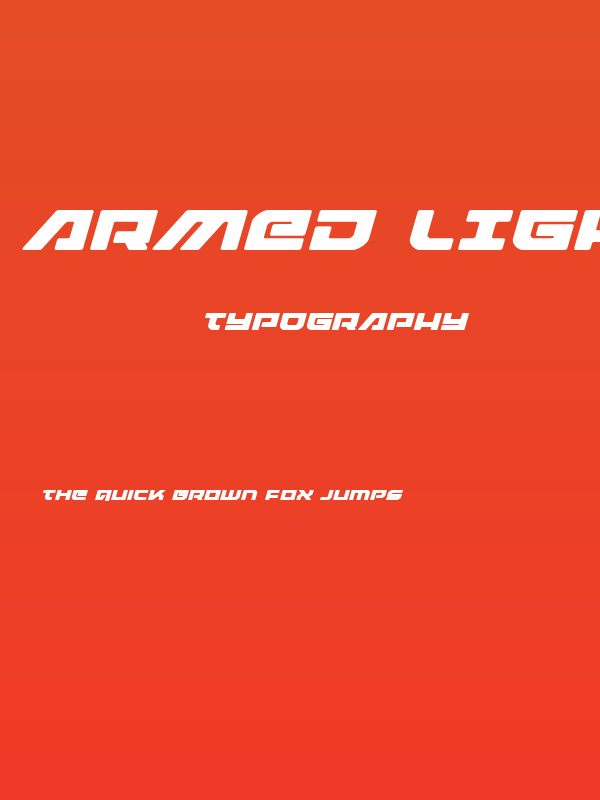 Armed Lightning Expanded Italic Poster