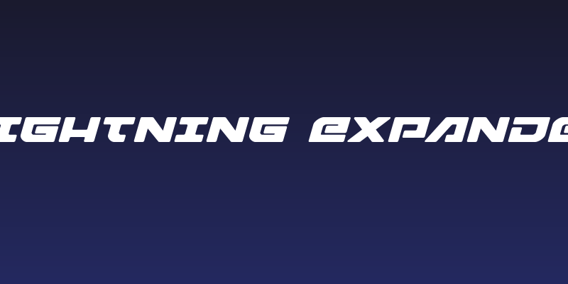 Armed Lightning Expanded Italic Social Header