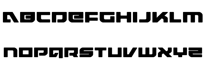Armed Lightning Expanded Font LOWERCASE