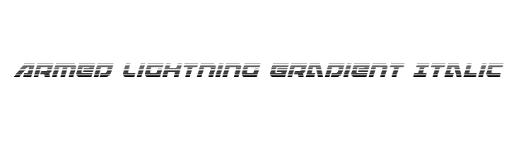 Armed Lightning Gradient Italic  Скачать бесплатные шрифты