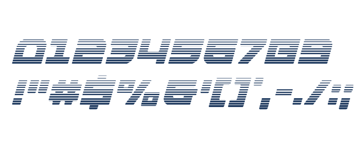 Armed Lightning Gradient Italic Other Characters