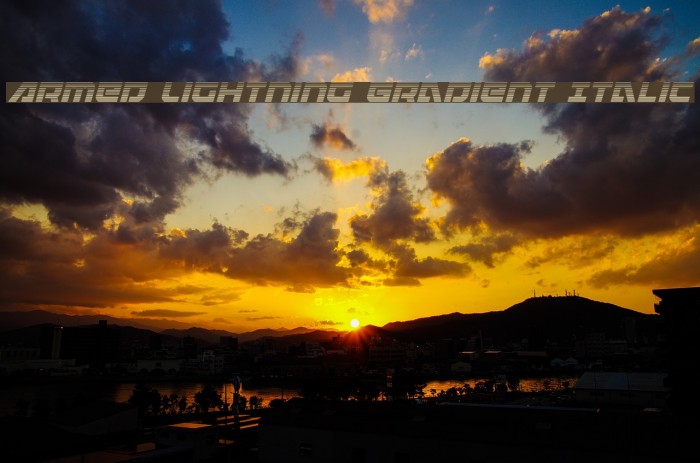 Armed Lightning Gradient Italic Example 2
