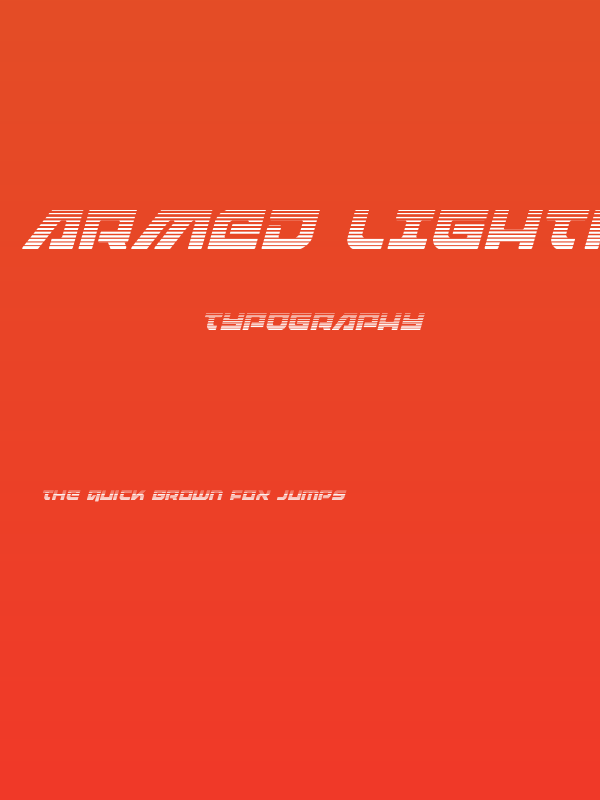 Armed Lightning Gradient Italic Poster