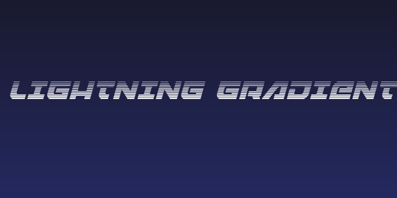 Armed Lightning Gradient Italic Social Header