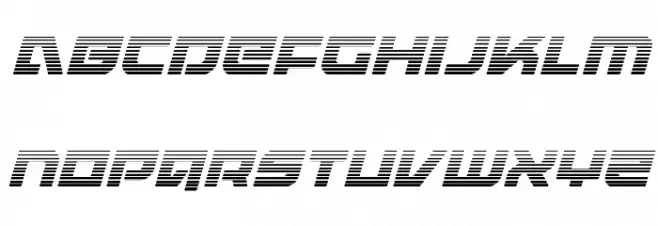 Armed Lightning Gradient Italic Caratteri MINUSCOLO