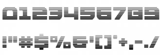 Armed Lightning Gradient Font OTHER CHARS