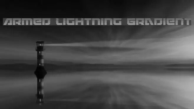 Armed Lightning Gradient Font examples