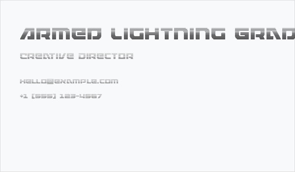 Armed Lightning Gradient Business Card