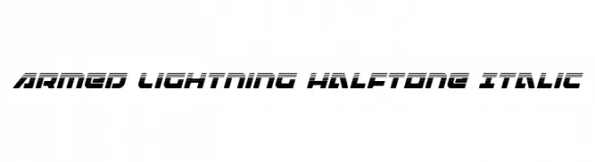 Armed Lightning Halftone Italic  font caratteri gratis
