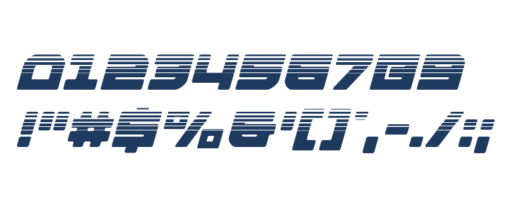 Armed Lightning Halftone Italic Other Characters