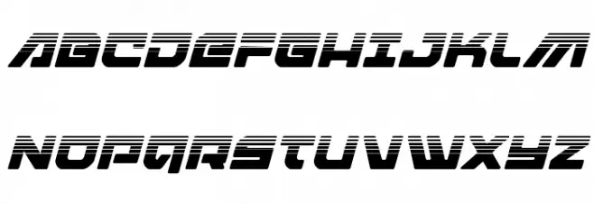 Armed Lightning Halftone Italic フォント 大文字