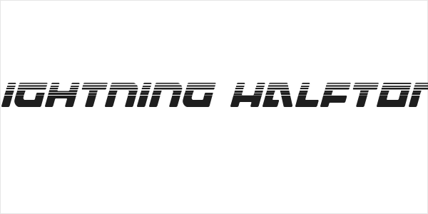 Armed Lightning Halftone Italic Logo