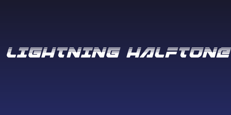 Armed Lightning Halftone Italic Social Header