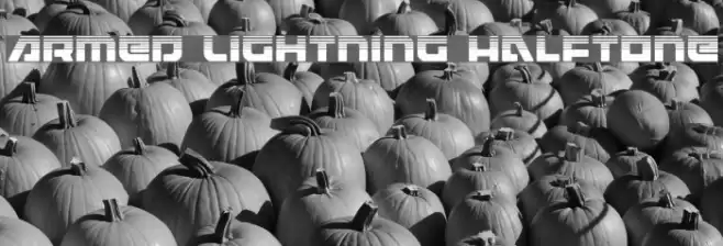 Armed Lightning Halftone Font examples