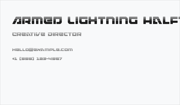 Armed Lightning Halftone Business Card