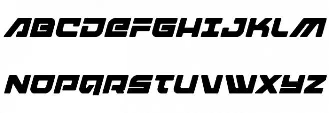Armed Lightning Italic Caratteri MAIUSCOLE