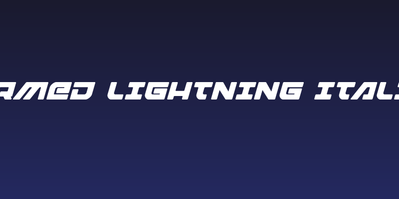 Armed Lightning Italic Social Header