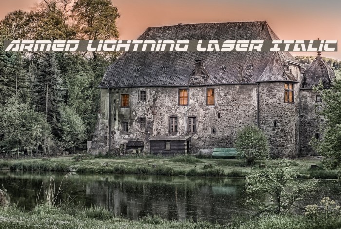 Armed Lightning Laser Italic Example 1
